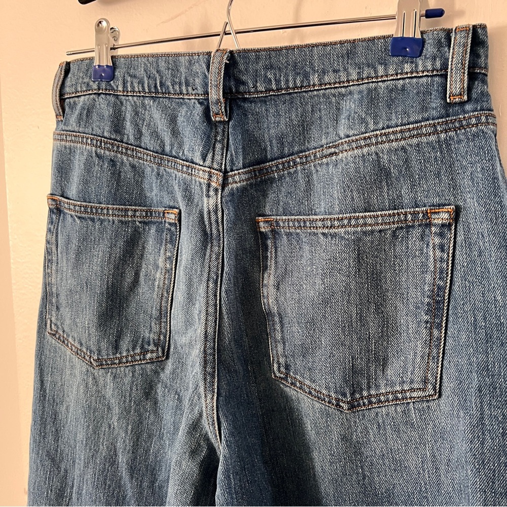 ASOS tall denim jeanss in a medium wash. Straight leg, high waisted